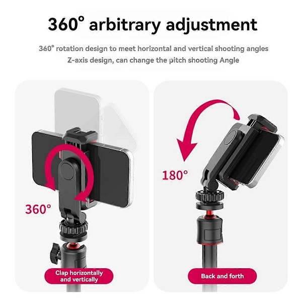 ST-06S Telefonhållare 360° Roterbar Vertikal Stativfäste