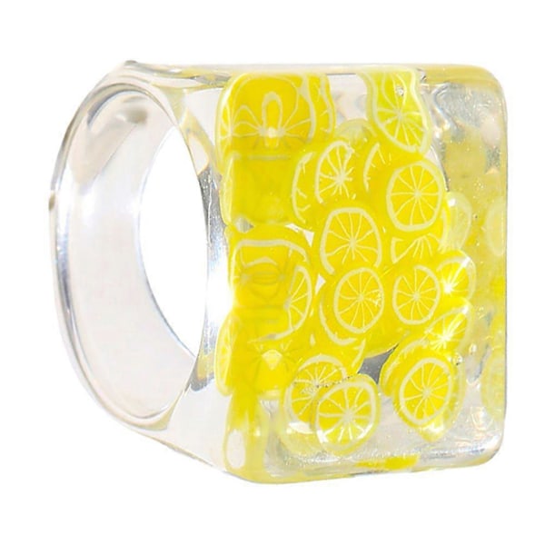 1st Kreativ Ring i Harts Överdrivet Fingerring Hartssmycken (Blandad Färg)