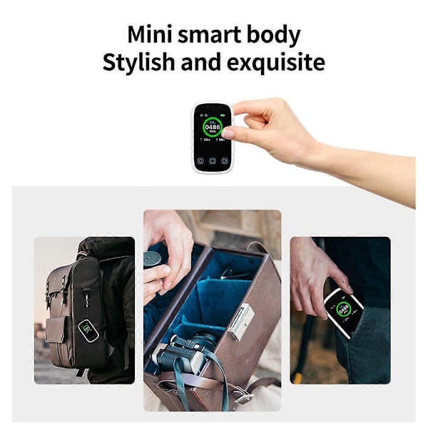 Mini 3 i 1 LCD Digital Kuldioxid Detektor Luftkvalitetstester Multifunktionel CO2 Termometer Hygrometer NDIR Sensor