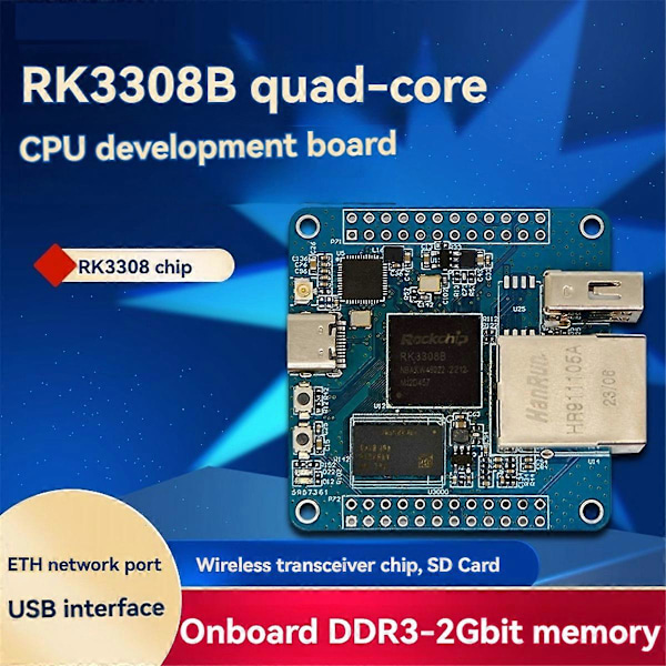 RK3308B CPU Utvecklingskort Fyrkärnig ARM -A35