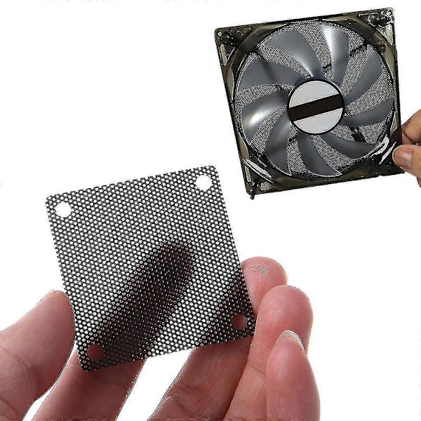 5kpl PVC Tuulettimen Pölysuodatin PC Pölytiivis Kotelo Leikattava Tietokoneverkkokansi 50mm Verkko Musta
