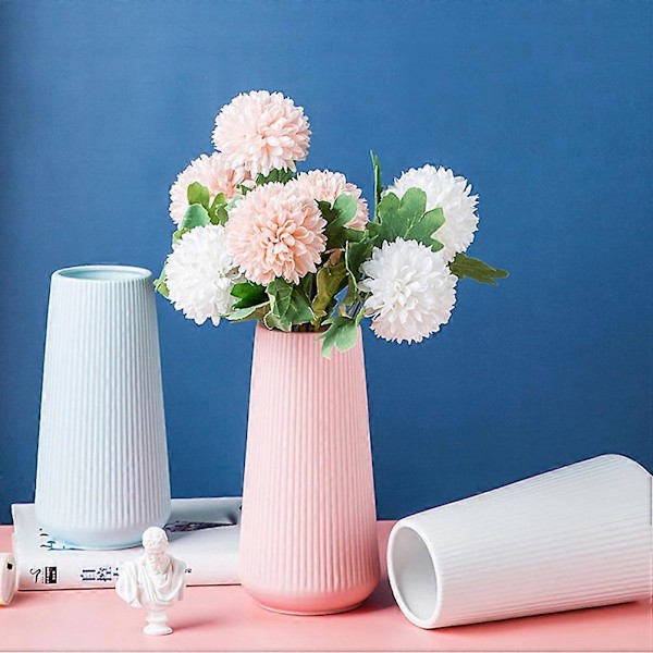 1 st Torkad Blomvas Blomsterarrangemang Kruka Enkel Stil Blomsterprydnad (Vit)