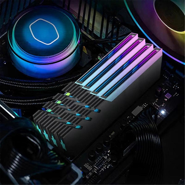 Dator DDR4 DDR5 5V ARGB Sync Minnesmodul Kylare Vit