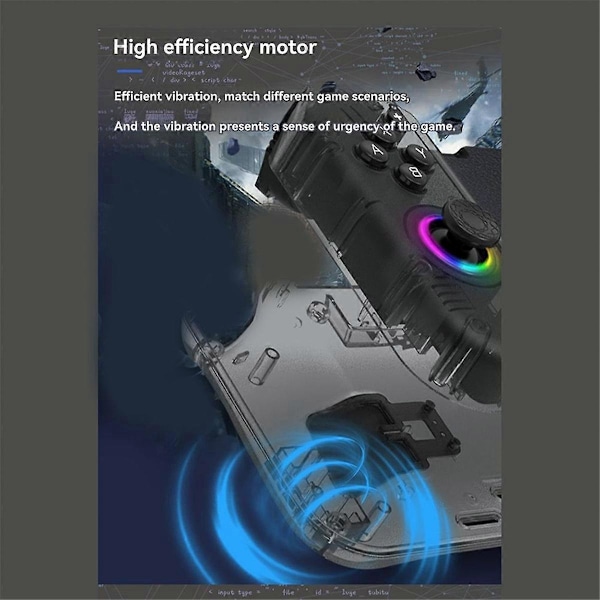 Spelkontroll för Switch RGB-belysning, Dubbel Vibration, D