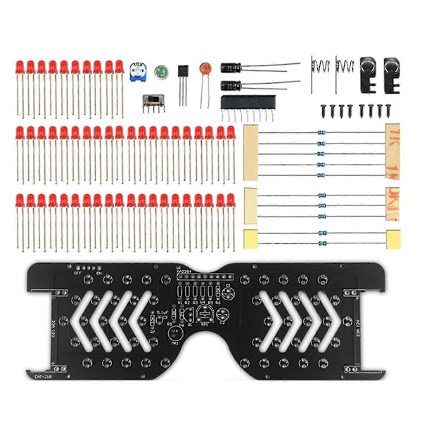 Röstaktiverade LED-ljusemitterande glasögon, tillverkningssats, ljusdiod, ljus, gör-det-själv, elektronisk sats, lödningsmontering, A