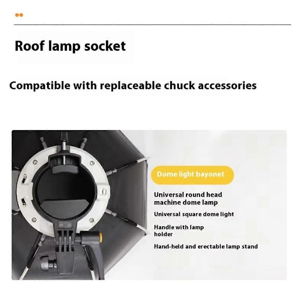 Sidomonterad Softbox TR-07C Bajonett Portabel Åttakantig Softbox