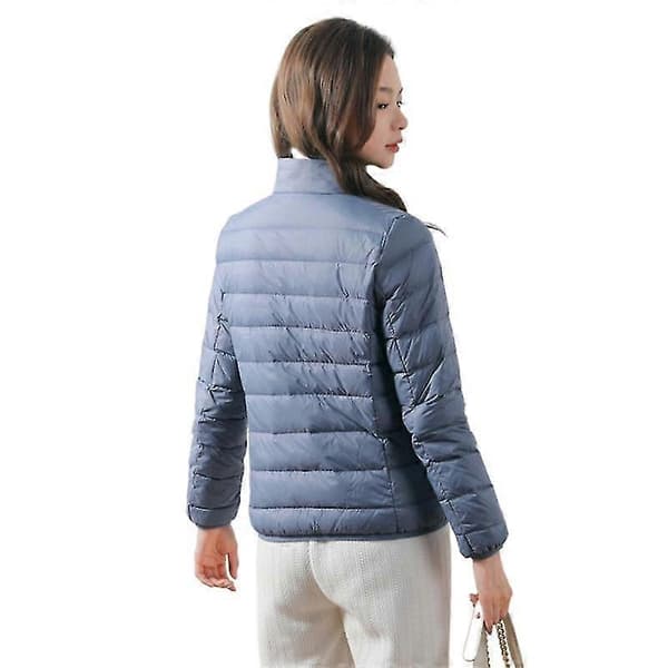 Ultralätt kort dunjacka för dam BLUE 2XL