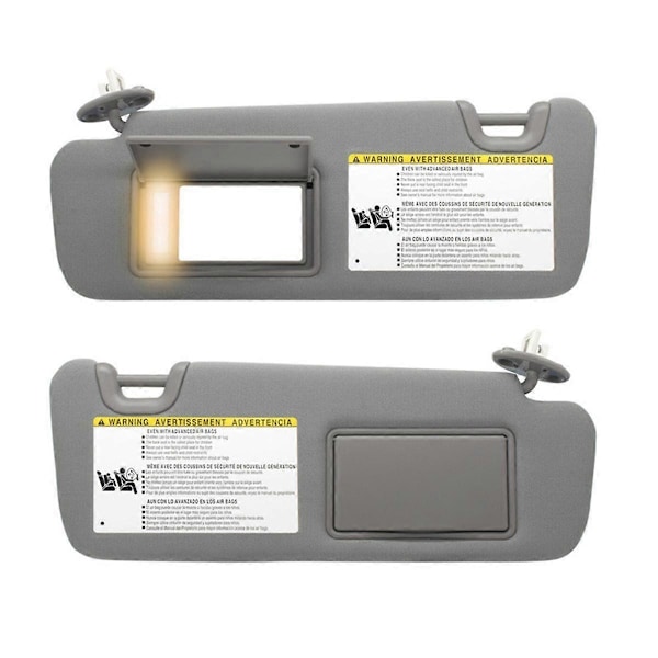 Vänster Förar- & Höger Passagerarsida Solskydd med Lampa för 2014-2019 74320-0E074-B0 74310-0E074-B0
