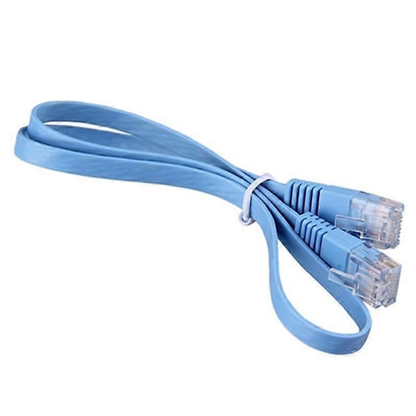 1st RJ45 CAT6 8P8C Platt Ethernet Patch Nätverks Lan Kabel 0.5m Kabel för Dator