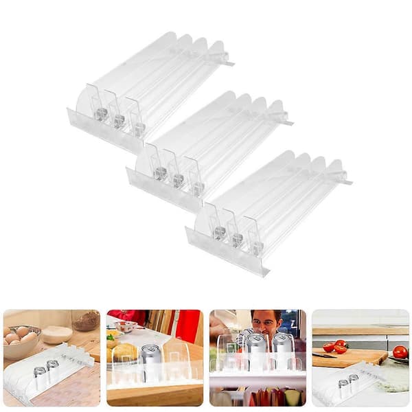 1 set Auto-push Drickes Showcase Pushers Klar Kosmetika Pusher Bricka Rack för Stormarknad