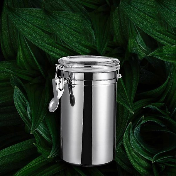 Förvaringsburk för mat, förseglad burk, mjölkpulver, kaffebönor, teförvaring, spänne, färskhållningsburk, förseglad tank L