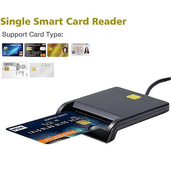 USB Smart Card Reader DNIE ATM CAC IC ID SIM-kortläsare för Windows Linux