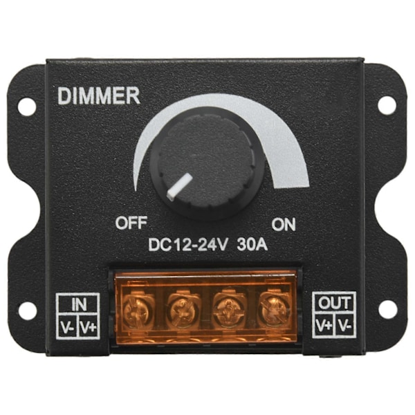 Justerare DC 12-24V 30A/Ingen Strobe med Vredbrytare LED Ljusdimmer