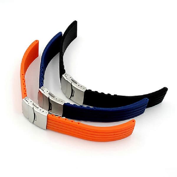 Universal 20MM Silikone Ur Udskiftningsrem Quick Release Urrem (Orange)