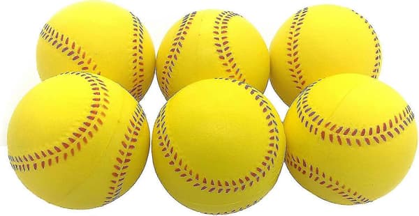 6-pack S Skumbollar för Barn Tonåringar Softboll, 7,5 cm