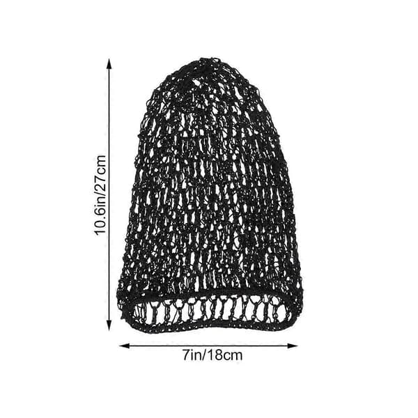 Hårnet Bånd Snood Cover Rayon Net Hårnet til Sovning Hæklet Hårnet til Kvinder Dame (Sort)