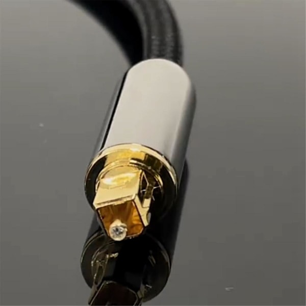 Optisk fiberkabel splitter 2 i 1 Toslink-omvandlare för HDTV DVD Digital TV Sound Bar Förstärkare, Guldpläterad port