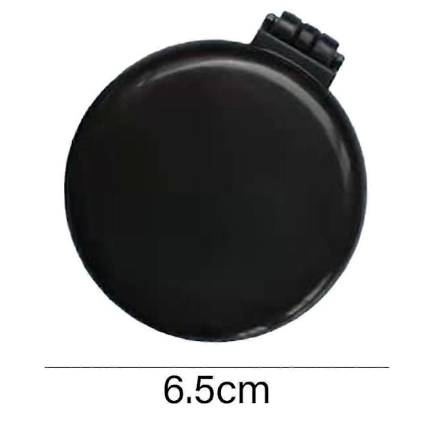 2 kpl Taitettavia Matkapeilejä ja Hiusiharjoja, Pyöreä Taitettava Matkakoko Black