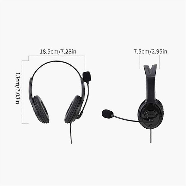 Callcenter-headset med brusreducerande mikrofon för Zoom Skype-kontor