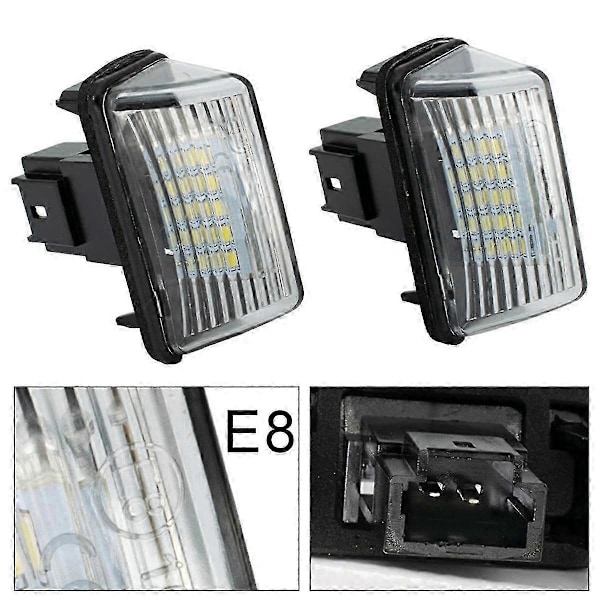 Nummerskyltsbelysning 6340A3 för 206 207 306 307 406 407 5008 Partner LED Xenon Nummerskyltslampa