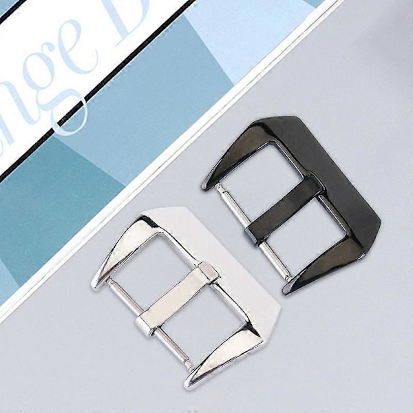 Klockspänne Icke-blekande Universal 18/20/22/24/26mm Rostfritt Stål Klockarmband Lås för Urmakare Matte Silver 20 mm
