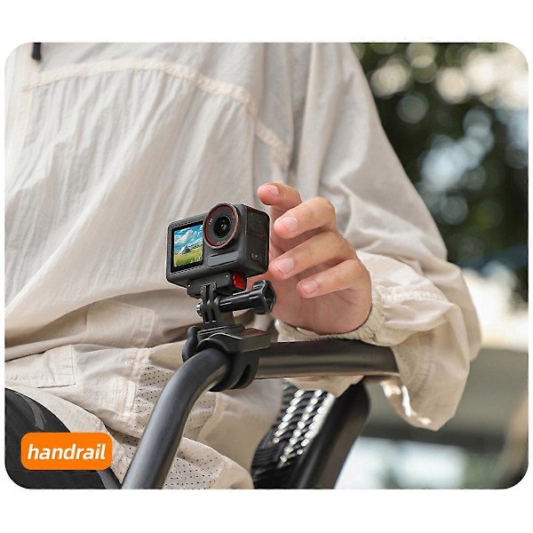Mini Flexibelt Fäste för DJI Action 5 Pro Gopro 13 Insta360 Svart