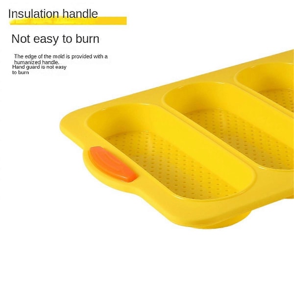 4-Facks Form för Franska Kakor, Fransk DIY Liten Brödform Non-Stick Vit