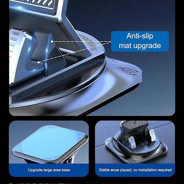 Bil Dash Telefonhållare Portabel Instrumentbräda Dash Mount Bil Navigationshållare