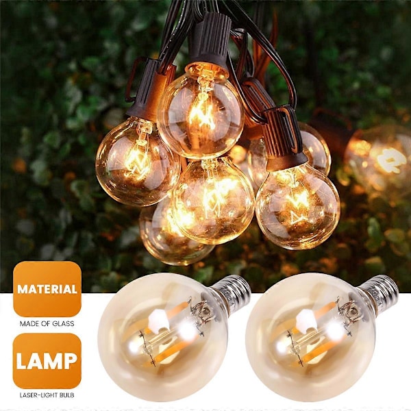 6 st 1,5W LED G40 Ersättningslampa 220V Retro Globe E12 Sockel