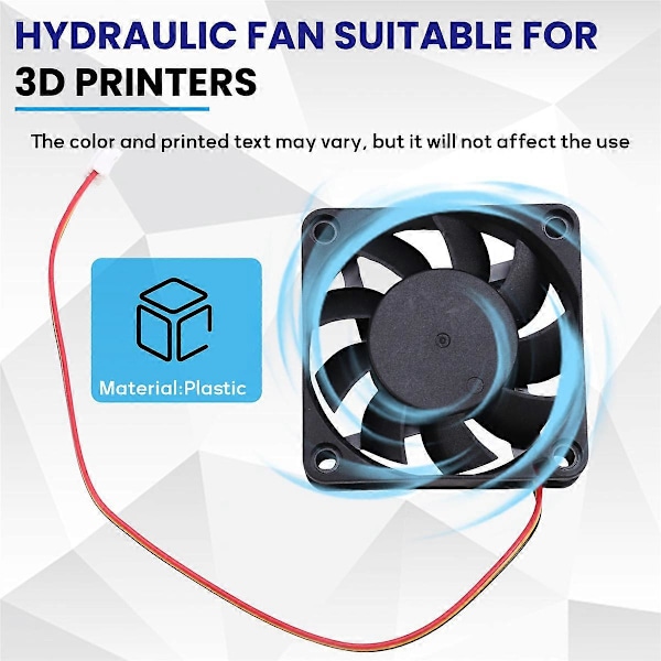 6015 Fläktblås Hydrauliskt Lager Fläkt 24V för Creativity K1/K1 Max 3D-skrivare Kylning Hotend Fläkt 3D-skrivardelar