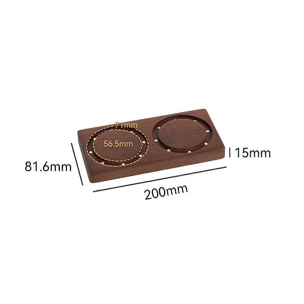 58mm Massivt Trä Kaffe Pulver Skål Förvaringsbräda B