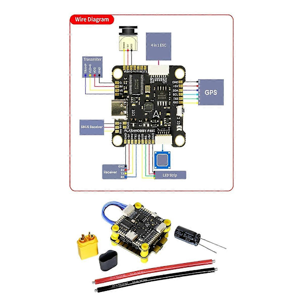 F405 60A Stack F405 Flygkontroller, 65A ESC, 3-6S,