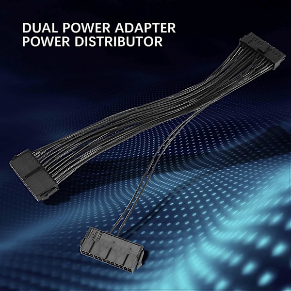 Strömförsörjningssplitter, Dubbel 24-Pin Mining Adapter 12 Tum (30CM)