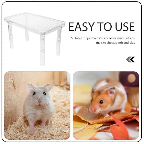 1 Sæt Delikat Hamsterlegetøj Slidstærk Hamsterplatform Dekorativ Hamsterseng Hamsterforsyning