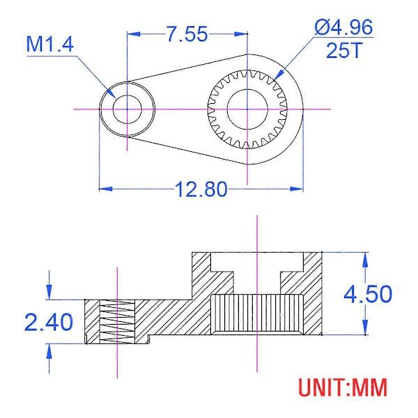 DIY Metall Styrväxelarm Driftbil för D2114 D2307 D1338