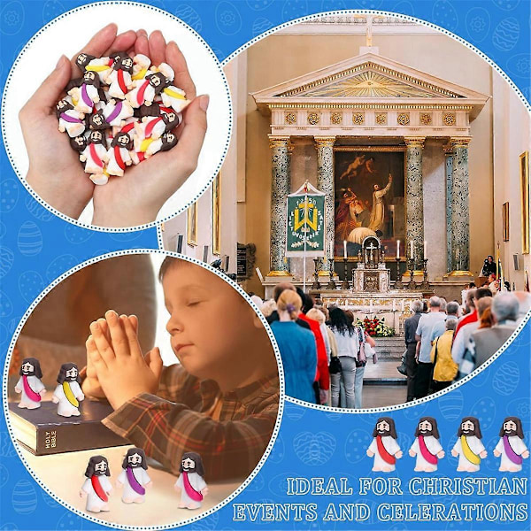 20 KPL Mini Jeesus Figuriini Pääsiäiskoristeet Jeesus Lelut Jeesus Hahmo