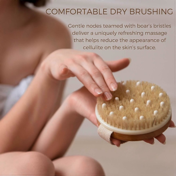 Torrborstningsborste - Bäst för exfoliering av torr hud, lymfdränage och cellulitbehandling