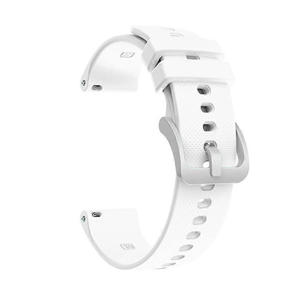 Kellon ranneke 20mm/22mm Ruudullinen Pehmeä Silikoninen Kellon Ranneke Vaihto Yhteensopiva Garmin Venu SQ/Venu/Vivoactive 3 4/Compatibleerunner 245 White 20 mm