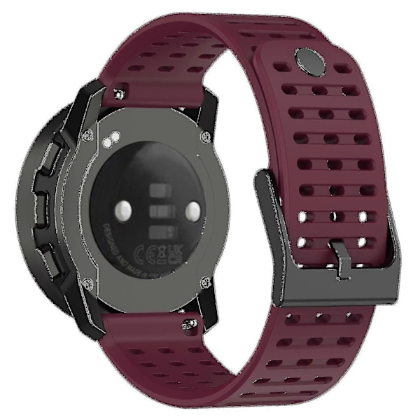 Urheiluranneke Suunto Vertical/9 Peak Pro/9 Peak/5 Peak -kelloille, 22 mm silikoniset kellon rannekkeet Wine Red