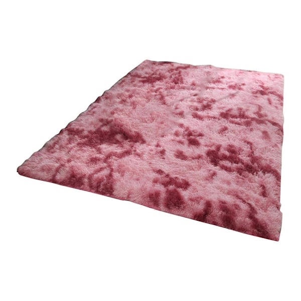 Luddig Matta för Vardagsrum Mjuk Plysch Inomhus Sovrumsmatta Batik Förtjockad Halkfri Fluffig Fuskpälsmatta Barnkammare Barn Pojkar Flickor Rum Golvmatta Red 60cm