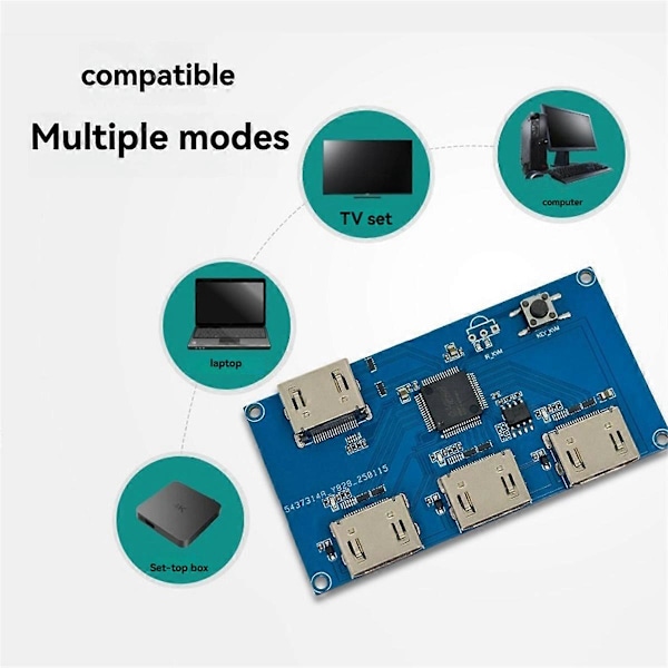 -Kompatibel Switch Splitter 3 i 1 Utgång Monitor Modul -Kompatibel HD Distributör Display Modul