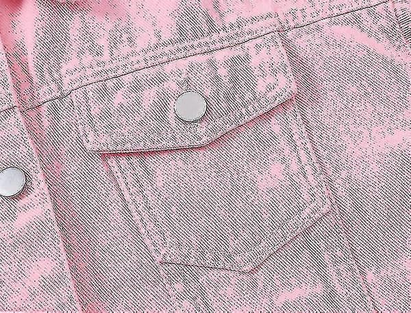 Denimjakke til kvinder PINK L
