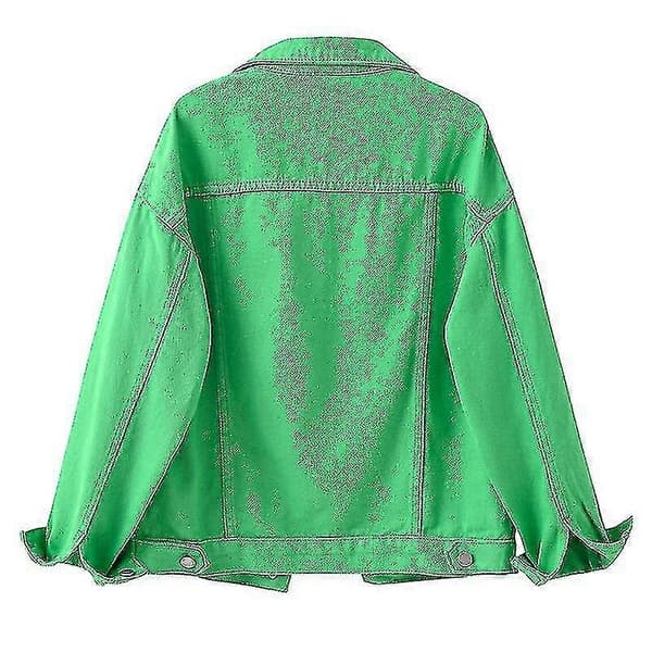 Denimjakke for kvinner GREEN 2XL