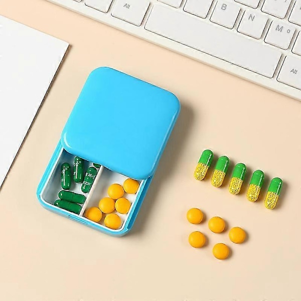 Pillerask, 4 st bärbara pilleraskar, Mini pillerask i plast, Pillerförvaringslåda, Används för att förvara vitaminer, mediciner