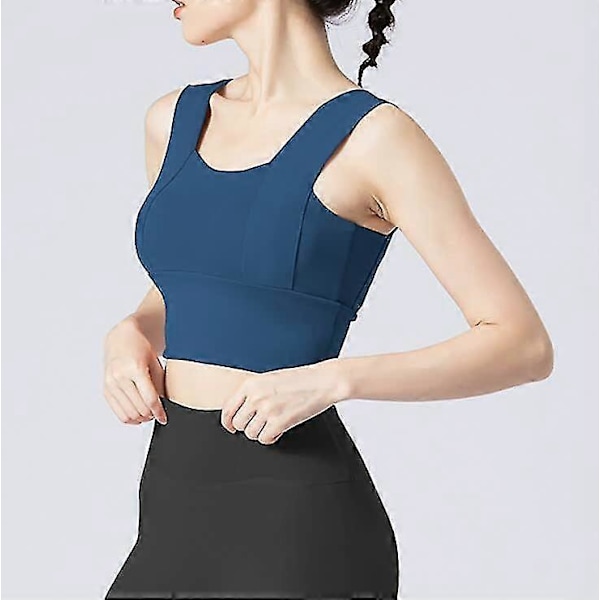 Naisten push-up-muotoileva urheiluliivi blue 40A