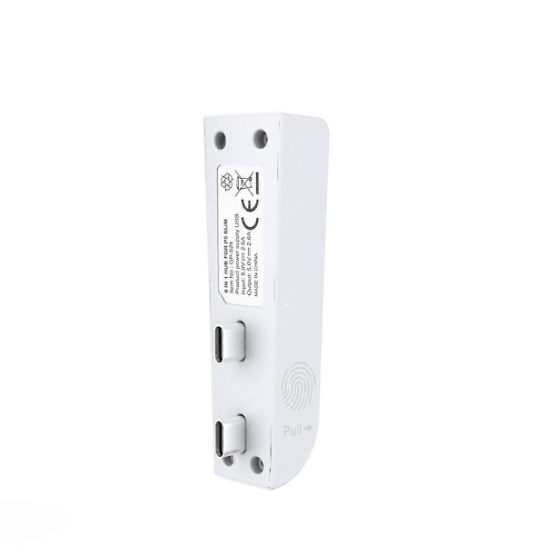 For Slim 6-i-1 USB 2.0 HUB Dataoverførselsforlænger, Hvid