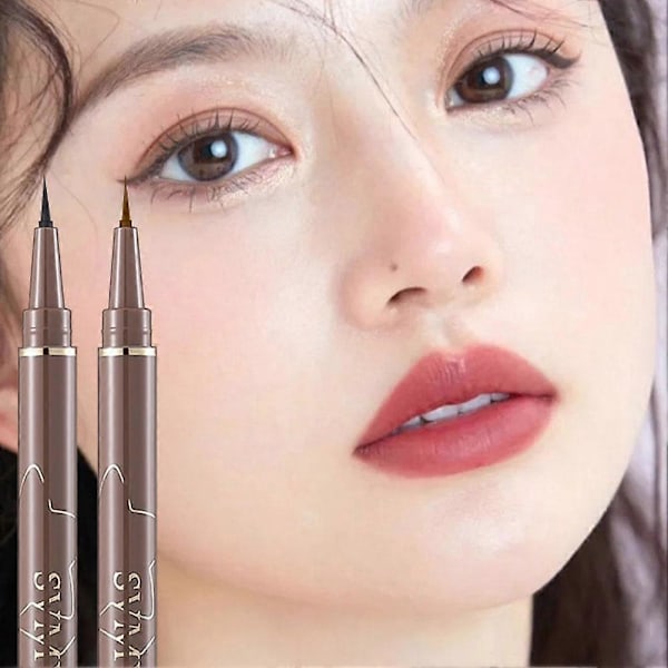 Nopeasti kuivuva vedenkestävä ja tahraton 001 mm ohut nestemäinen eyeliner black
