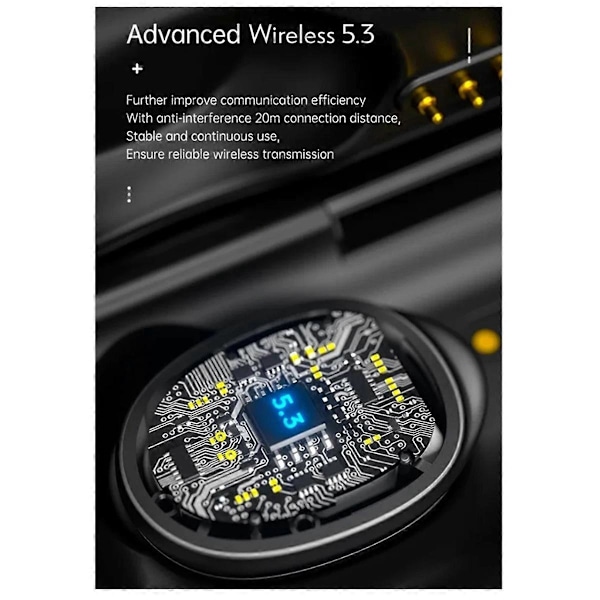 Klockdisplay Brusreducering Låg Latens TWS Bluetooth Headset