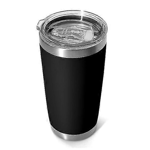 20oz Mindre Stål Inre Och Yttre 304 Bilflaska Ölmugg black