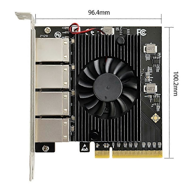 PCIE X8 Portar Gigabit Ethernet Controller-kort 1x 1000Mbps NIC